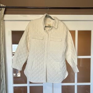 Women's Quilted White Jacket